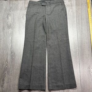 Banana Republic Pants 8 34 x 32 Wide Leg Houndstooth Wool Dress Slacks Trouser